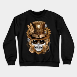 Skull Steampunk Voodoo Retro Machine Crewneck Sweatshirt